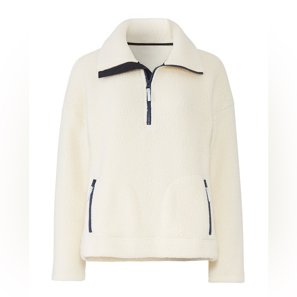 J. Crew Women's Polartec Sherpa Fleece Half-Zip
Pullover Cream Size XS